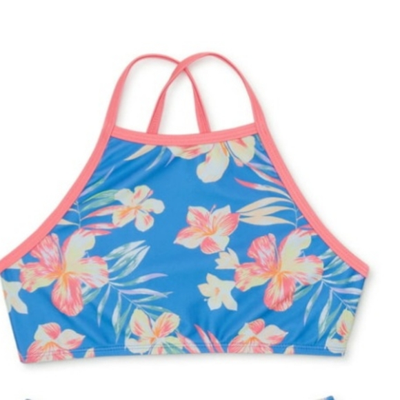 Wonder Nation Girl's Hibiscus 🌺👙Halter Tankini top & bikini NWT size XXL(18) - Picture 4 of 5